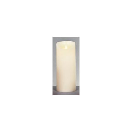 Battery Operated Real Wax Candle With Dancing Flame In Ivory 23 X 9cm