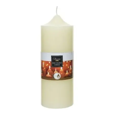 Candle Church Ivory 7.5X 20cm