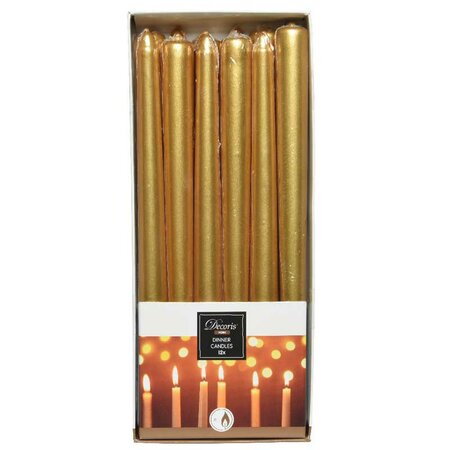 Candle Metallic Gold 12 Box 25cm - image 1