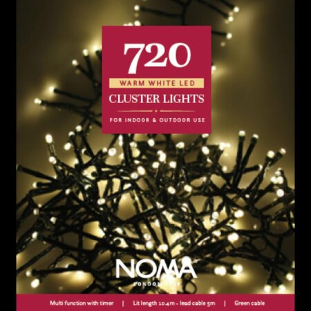 CLUSTER 720 WARM WHITE LIGHTS 10.4m