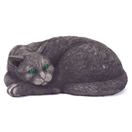 Curled Up Cat Stone Ornament