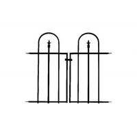 Gate For Triple Arch Finial Fence, Black. H91 X W121Cm