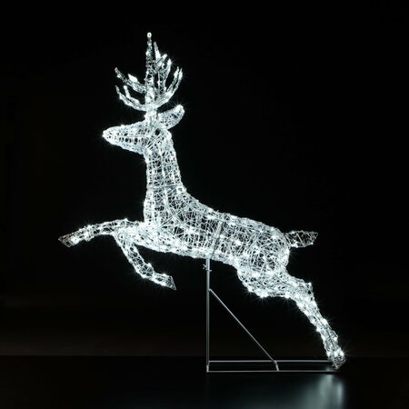 LED ACRYLIC LEAPING STAG 1.5m 300 LIGHTS