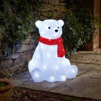 LED ACRYLIC POLAR BEAR 44cm