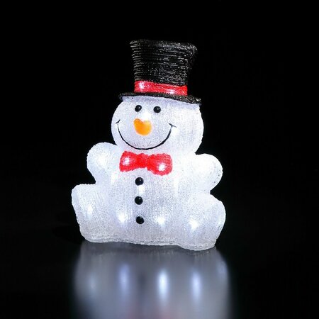 LED ACRYLIC SITTING SNOWMAN