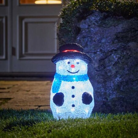 LED ACRYLIC SNOWMAN 30cm