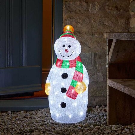 LED ACRYLIC SNOWMAN 55cm