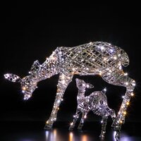 LED DEER & FAWN LED WICKER 70cm DUO BULBS