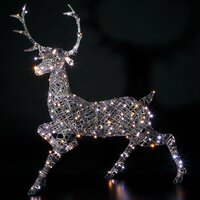 LED STAG WICKER 1.4m RATTAN DUO BULBS