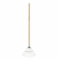 Long Handled Lawn / Leaf Rake Stainless Steel K & S - image 2