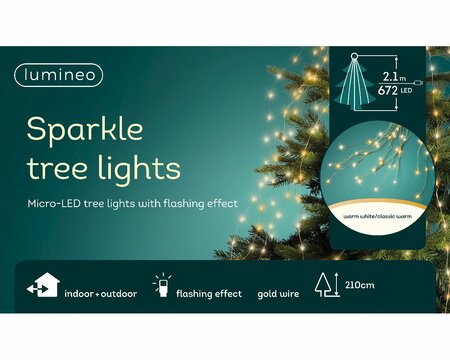 MICRO LIGHTS 2.1m TREE GOLD/WARM WHITE - image 1