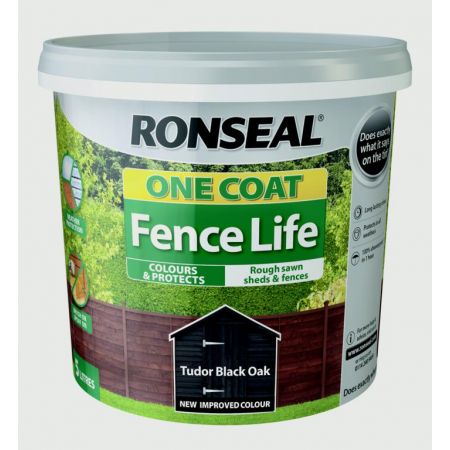 Ronseal Fencelife Tudor Black Oak 4Lt + 25% Extra