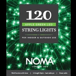 120 STRING 8.92m APPLE GREEN LIGHTS