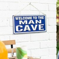 Welcome To The Man Cave Emb/Metal Sign