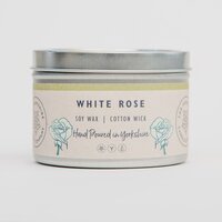White Rose Candle - Large Tin 241g